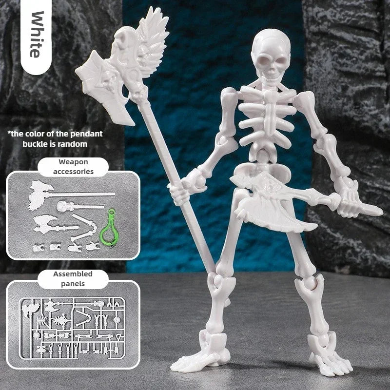 3D Skull Model Assembly Toy Multi-Articulable Skull and Bone Puppet Decoration Action Figures