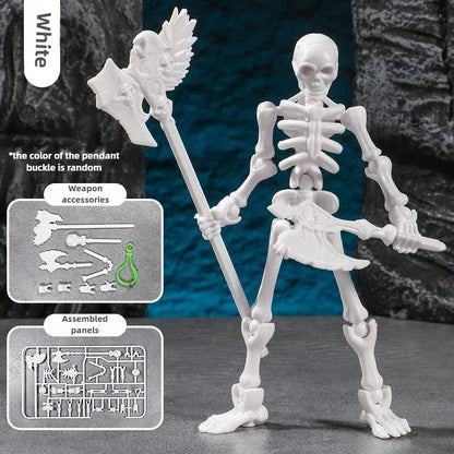 3D Skull Model Assembly Toy Multi-Articulable Skull and Bone Puppet Decoration Action Figures