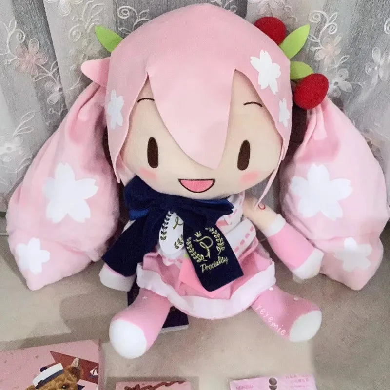 Genuine Hatsune Miku Plush Doll Anime Plush Classic Deep Sea Hatsune Miku Doll Cute Fufu Child Toy Cartoon Girl Pillow Ornaments