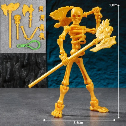3D Skull Model Assembly Toy Multi-Articulable Skull and Bone Puppet Decoration Action Figures