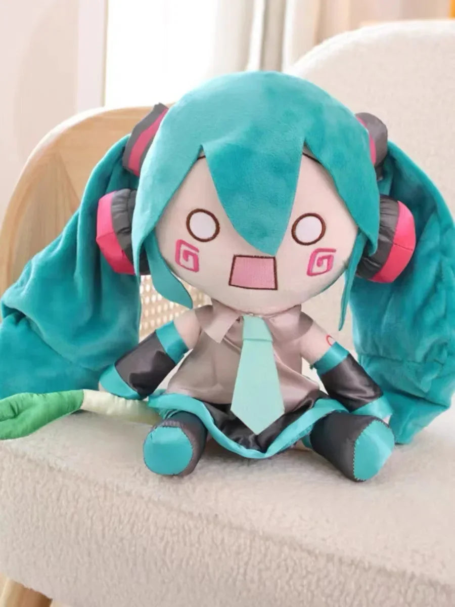 Genuine Hatsune Miku Plush Doll Anime Plush Classic Deep Sea Hatsune Miku Doll Cute Fufu Child Toy Cartoon Girl Pillow Ornaments