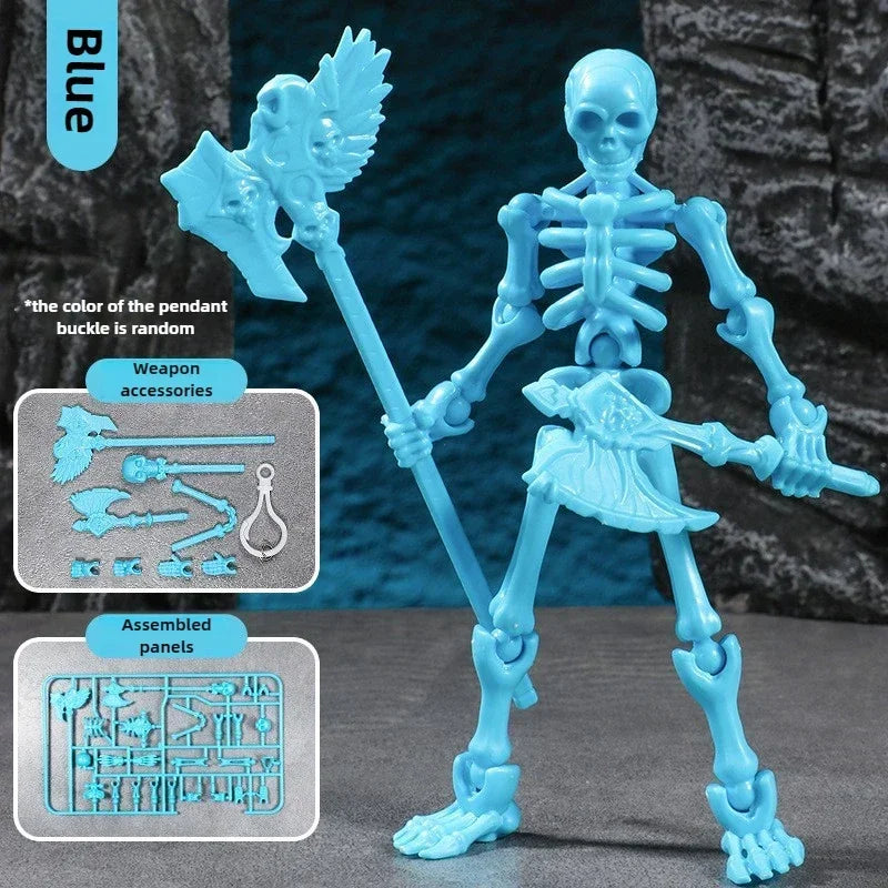 3D Skull Model Assembly Toy Multi-Articulable Skull and Bone Puppet Decoration Action Figures