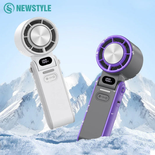 5 Gear Wind,4000mAh Battery Operated, Up to 10 Working Hours, 3 IN 1 Hand Fan Rechargeable with Air Turbo Tech Cooling Fan for Outdoor Activities and Travel.