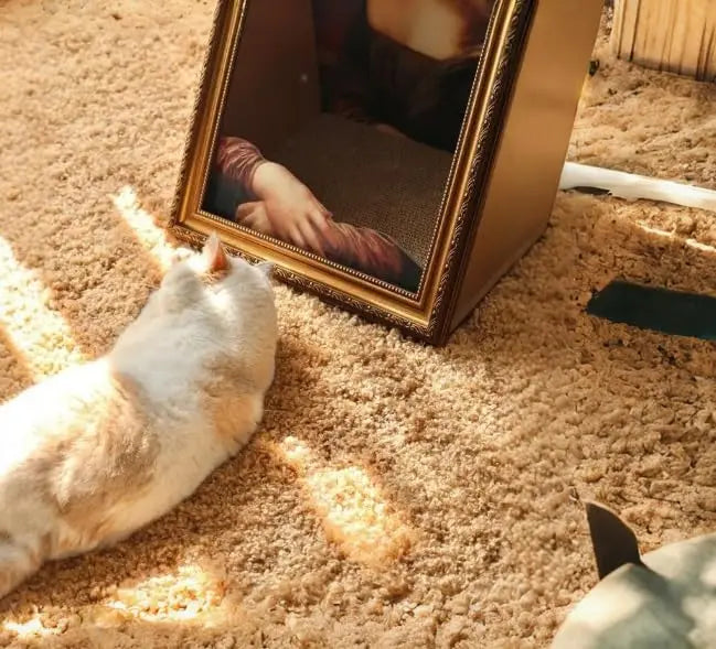 Mona Lisa Cat Scratcher Bed Art 4D Oil Painting